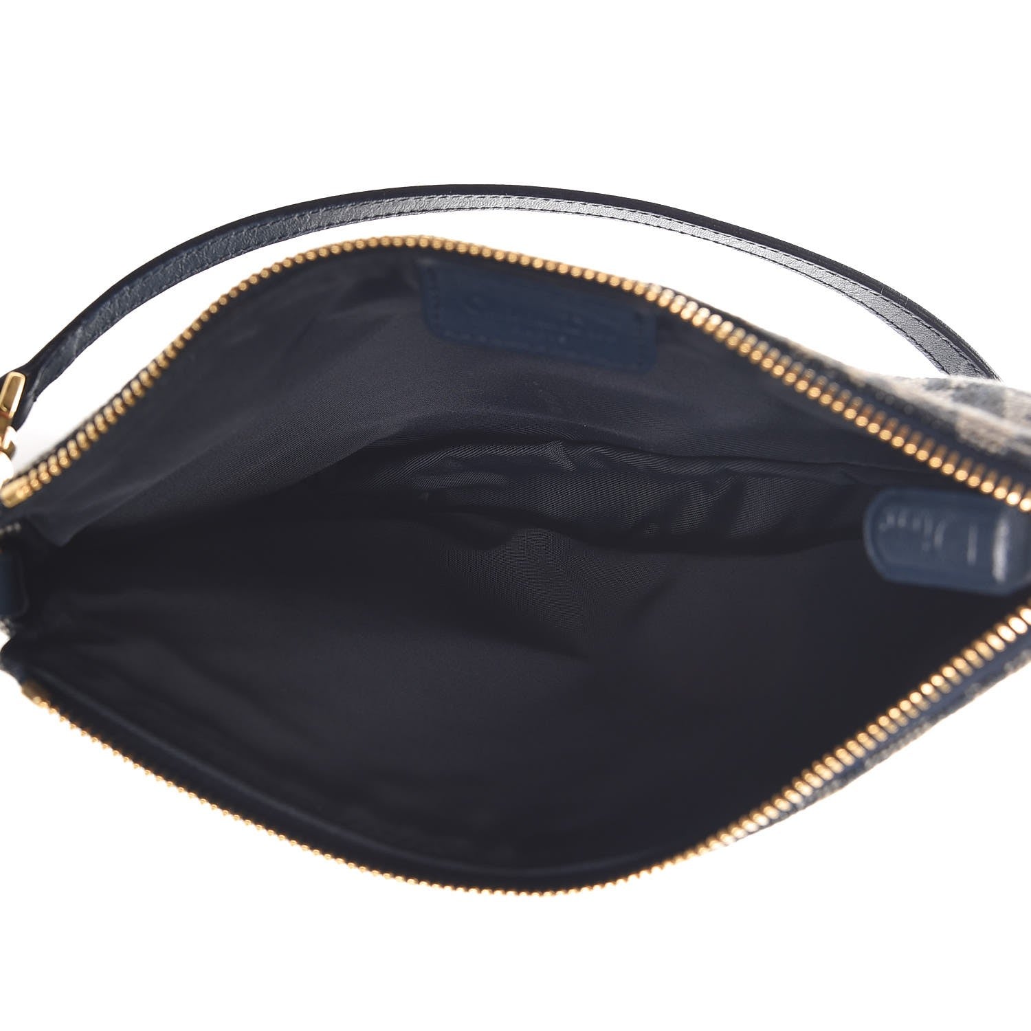 Christian Dior Monogram Mini Saddle Pochette Navy 5 of 7