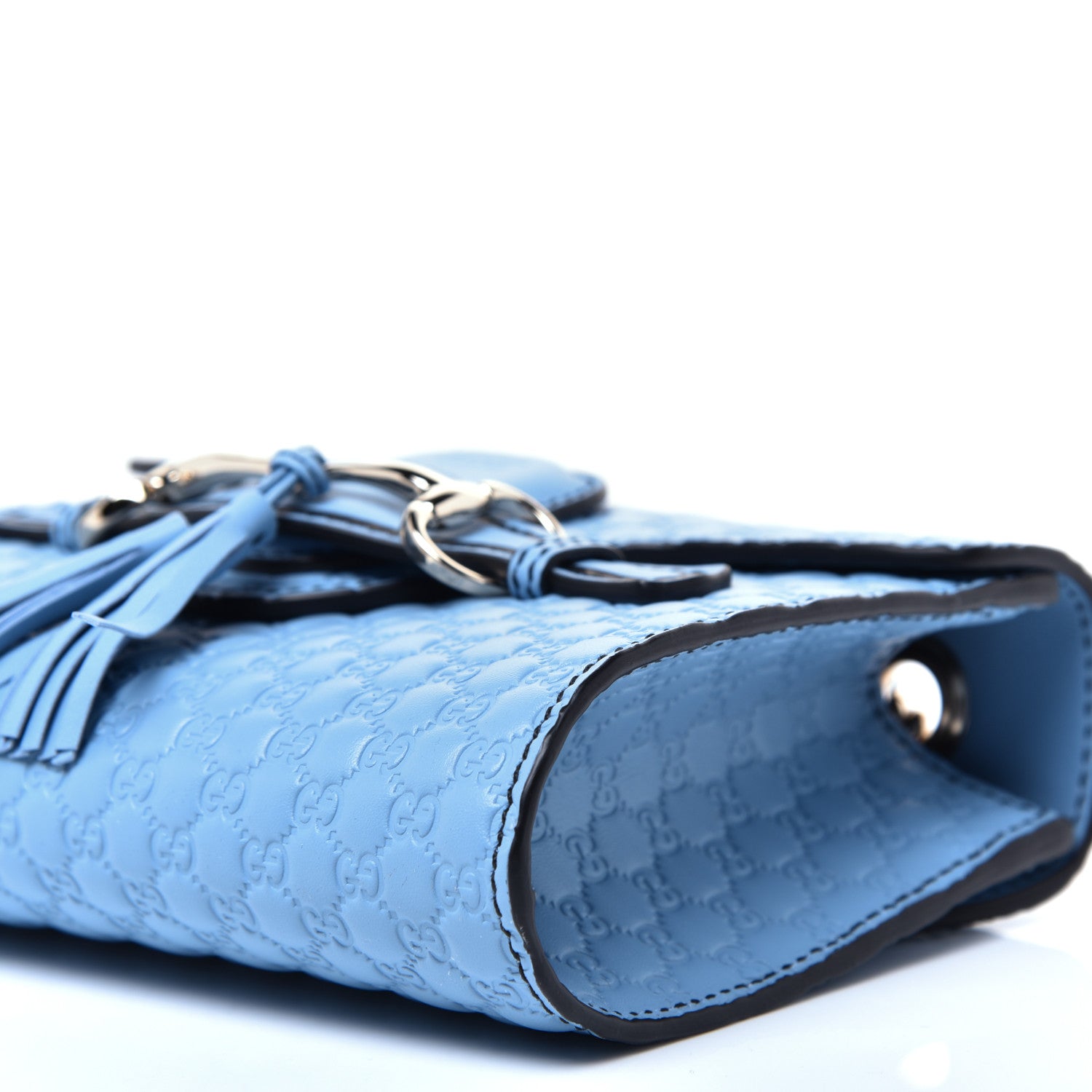 Gucci Soft Microguccissima Mini Emily Chain Shoulder Bag Mineral Blue 7 of 11