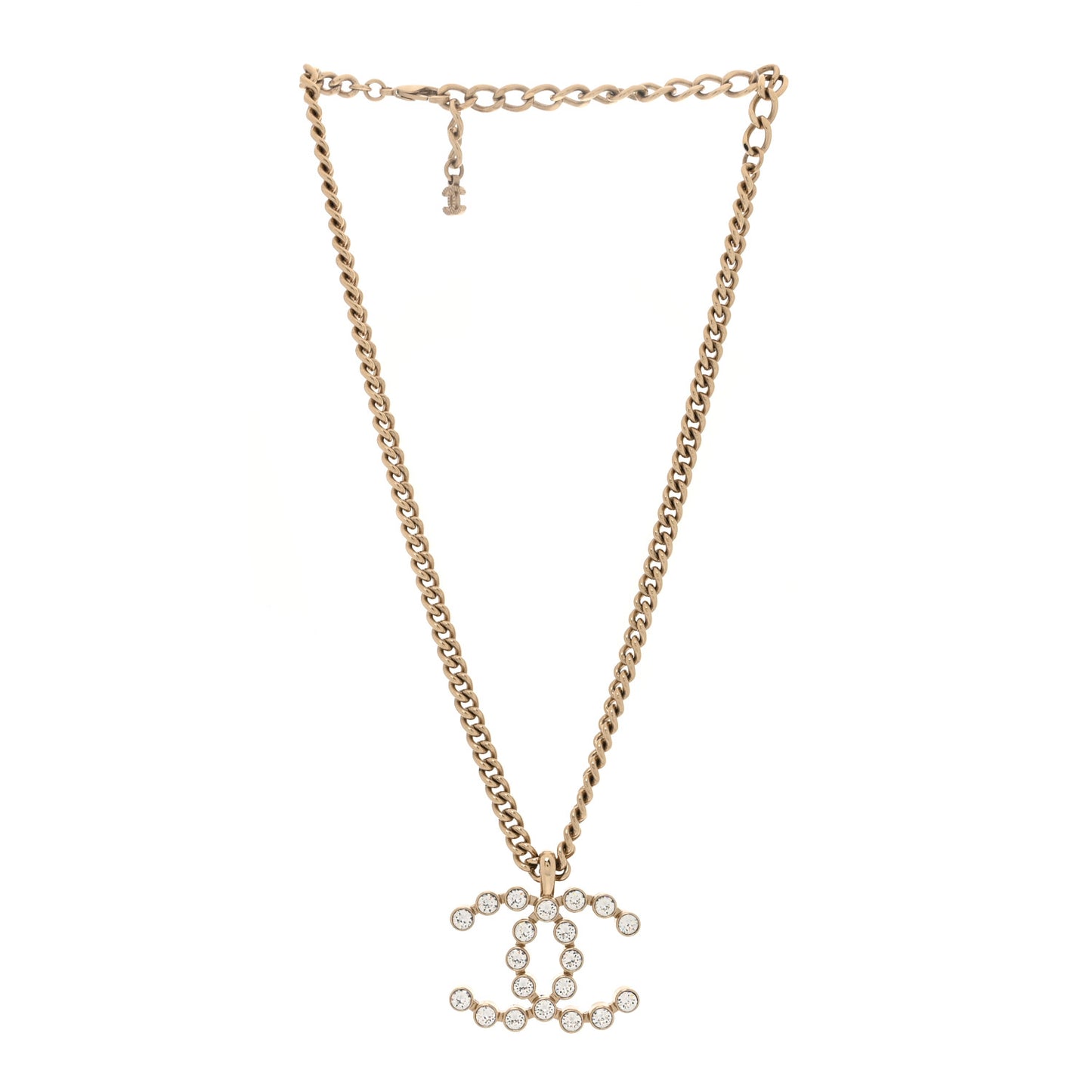 Crystal CC Necklace Gold