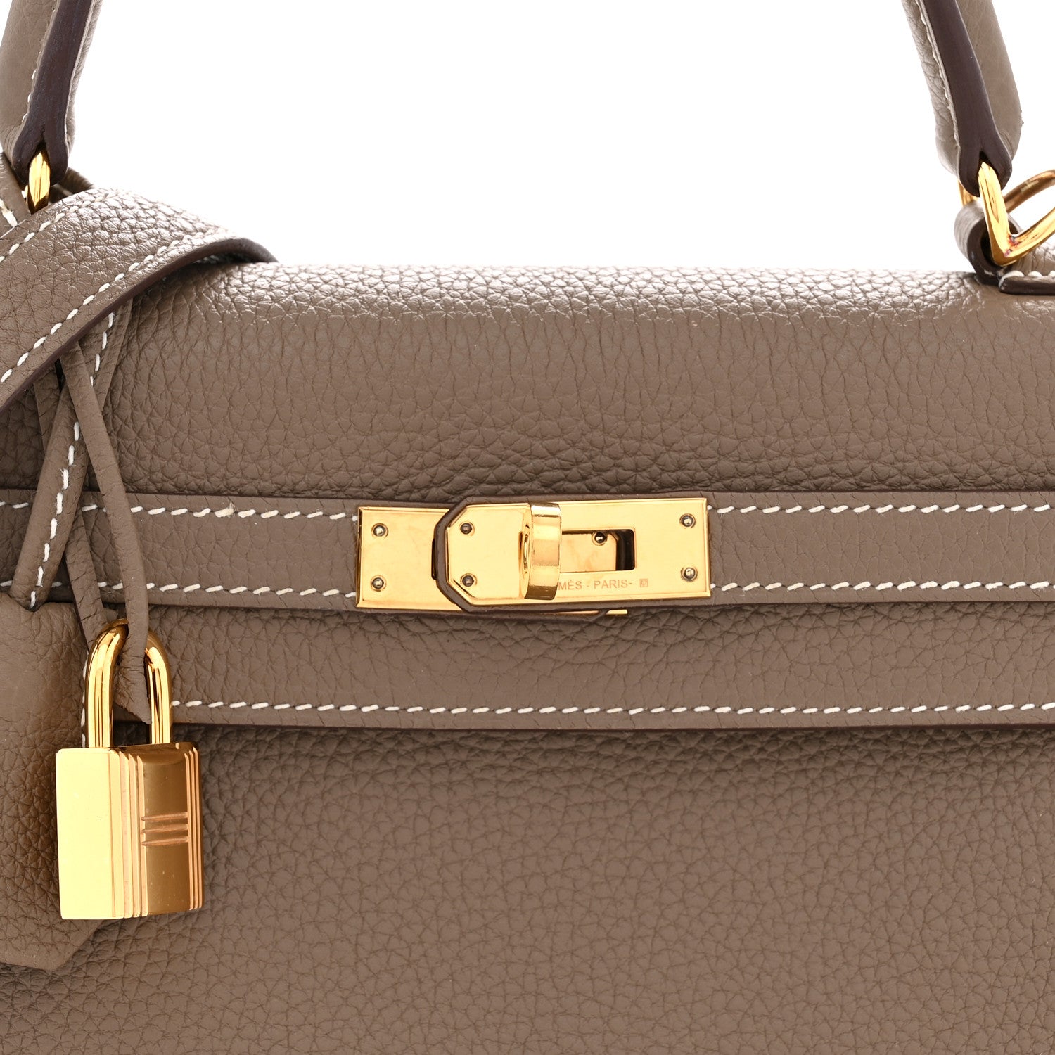 Hermes Togo Kelly Retourne 25 Etoupe 8 of 12