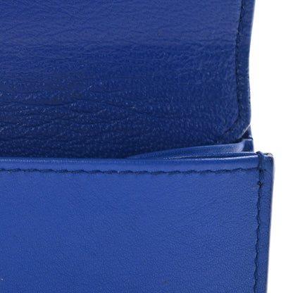 Balenciaga Calfskin Kittens Logo Wallet Electric Blue White 8 of 12