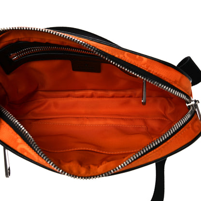 Gucci Econyl Nylon Monogram Off The Grid Belt Bag Carrot Orange Black 5 of 9