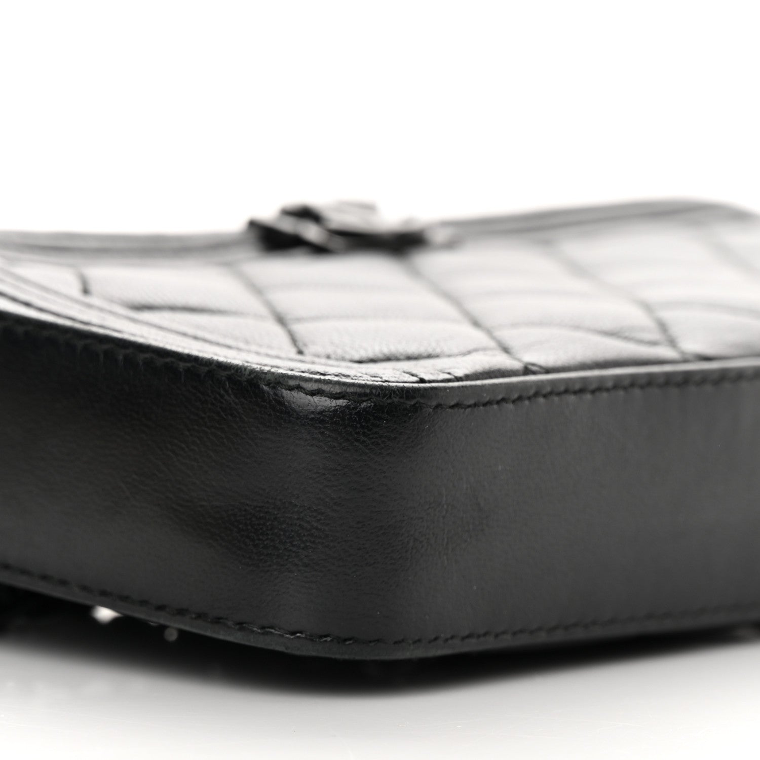 Chanel Lambskin Quilted Small Boy Clutch With Chain So Black 12 of 18