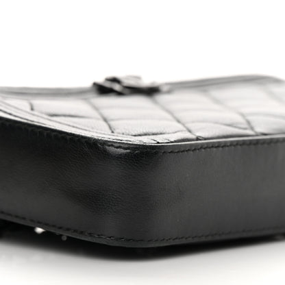 Chanel Lambskin Quilted Small Boy Clutch With Chain So Black 12 of 18