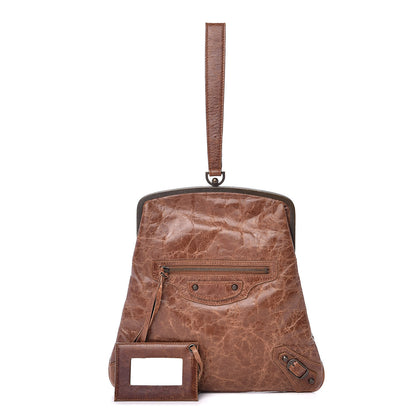 Balenciaga Chevre Small Aumonière Wristlet Cognac 1 of 10