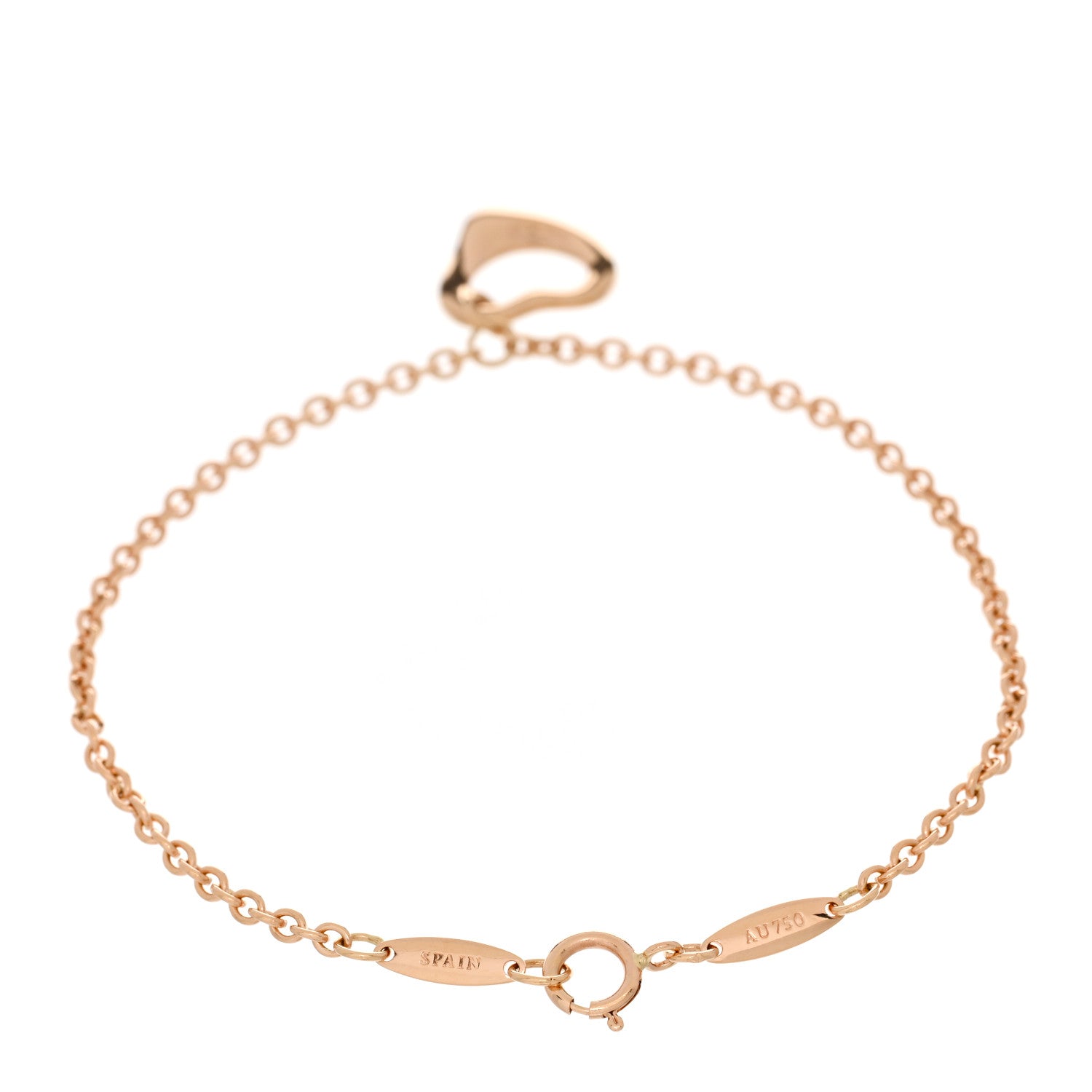 Tiffany 18K Rose Gold Elsa Peretti Open Heart Bracelet 2 of 3