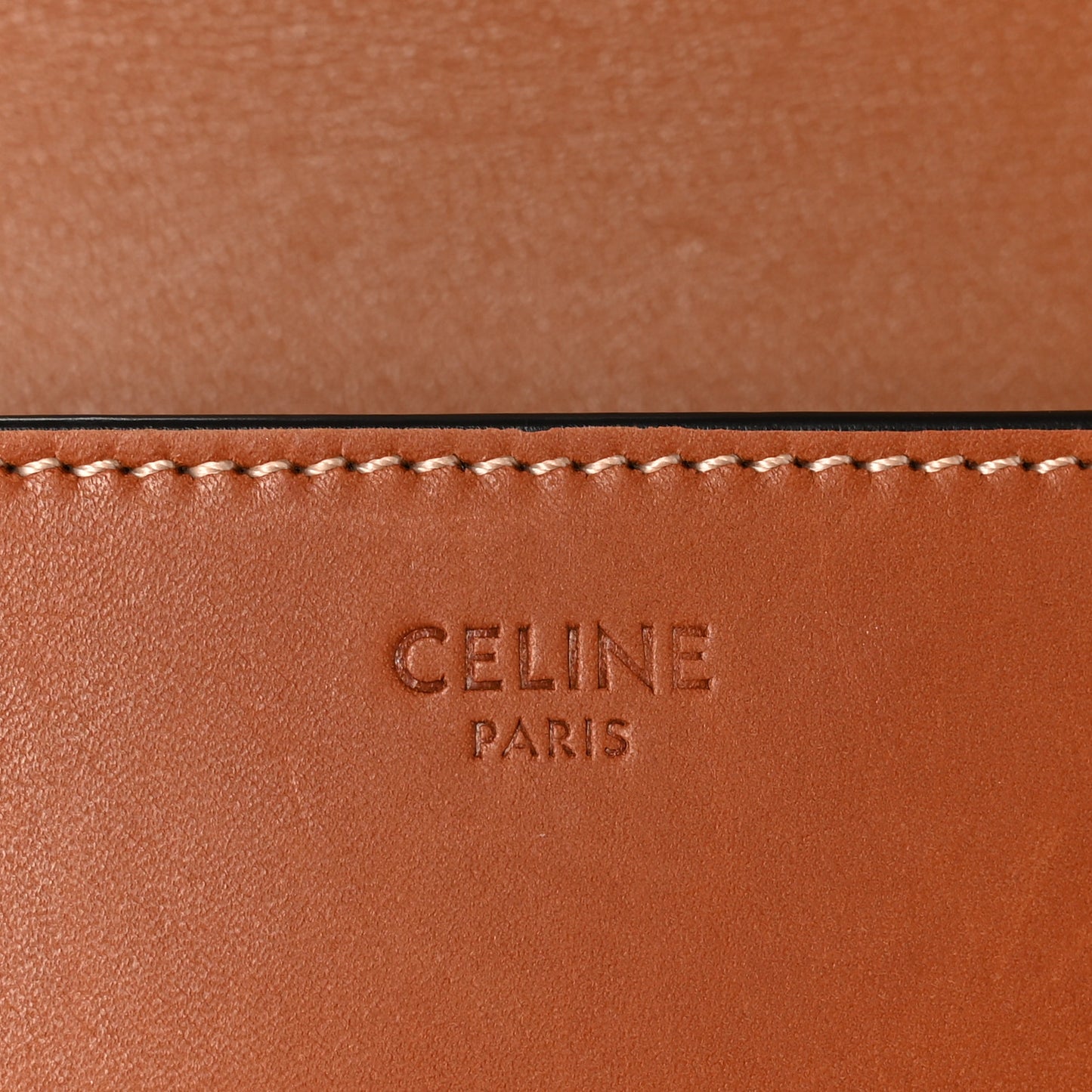 Natural Calfskin Triomphe Shoulder Bag Tan