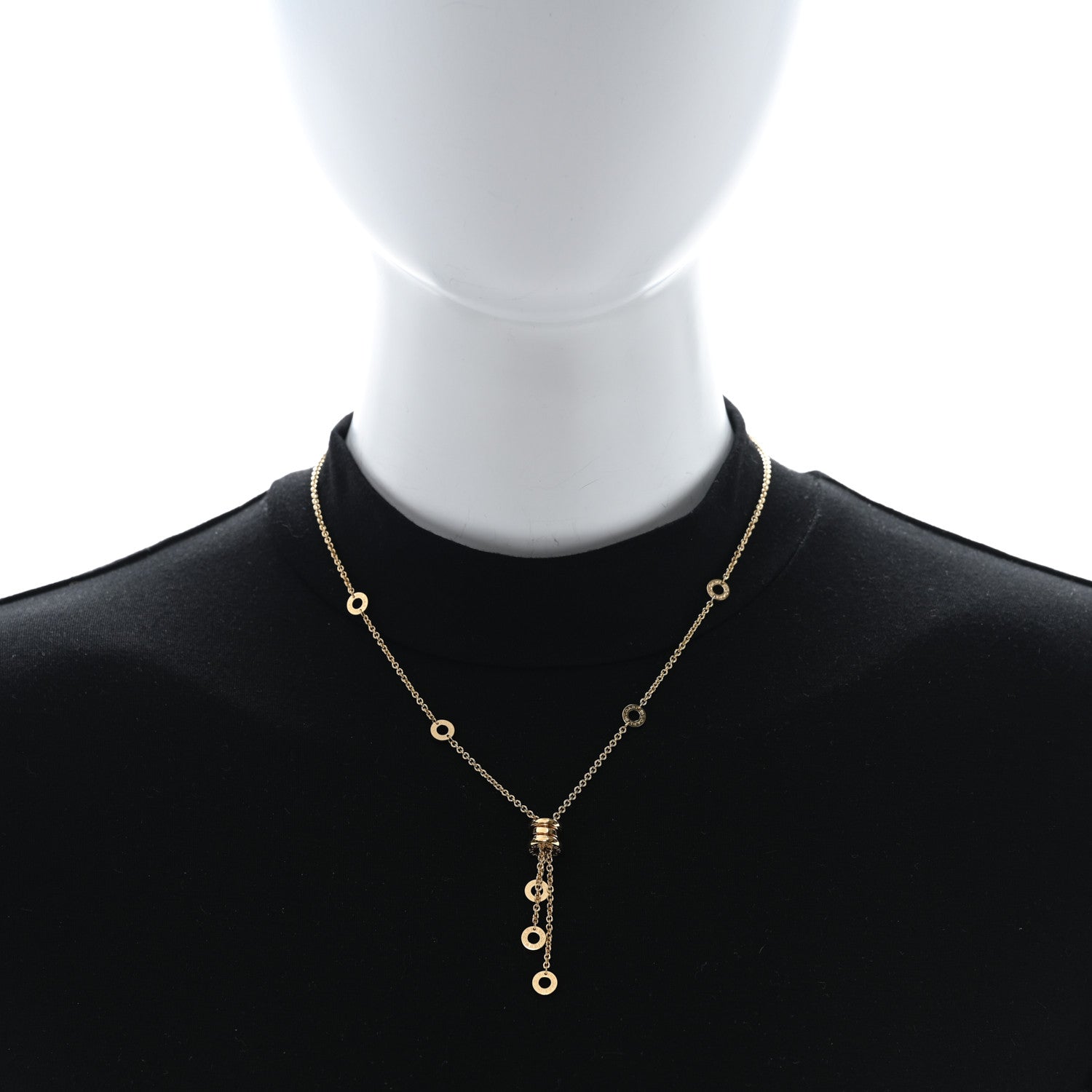 Bulgari 18K Yellow Gold B.Zero1 Lavalier Necklace 2 of 4