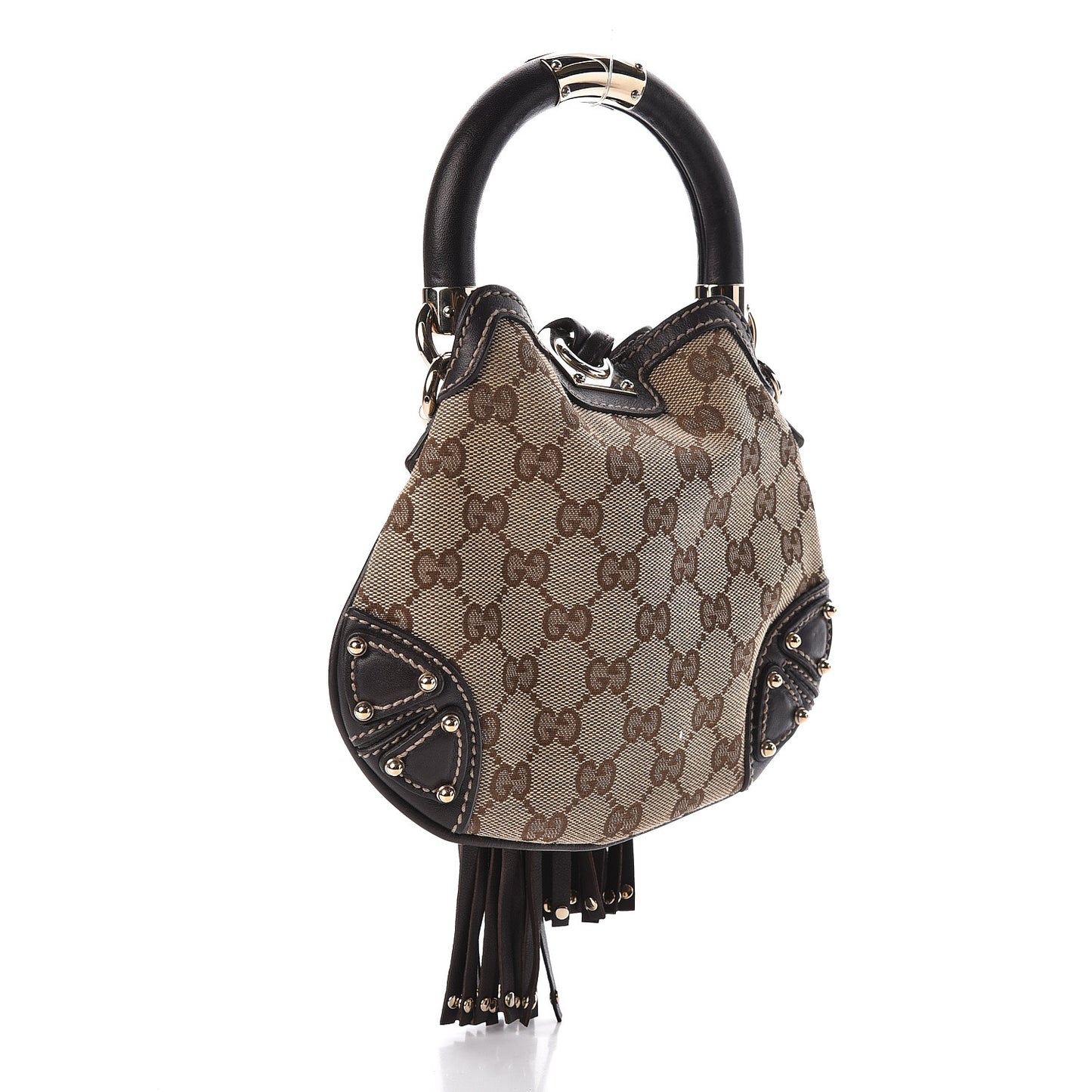 Monogram Mini Indy Top Handle Bag Dark Brown