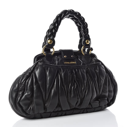 Miu Miu Nappa Matelasse Coffer Frame Tote Black 3 of 11