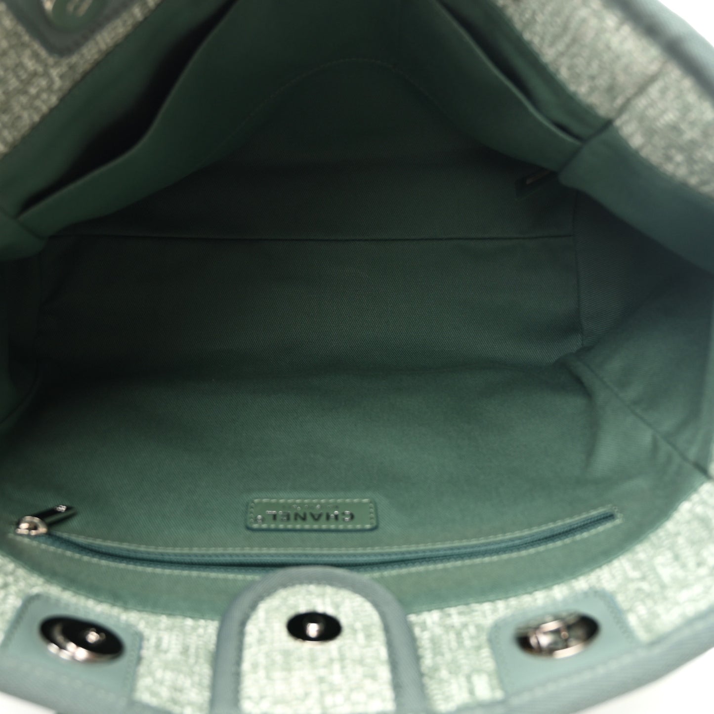 Canvas Small Deauville Tote Green