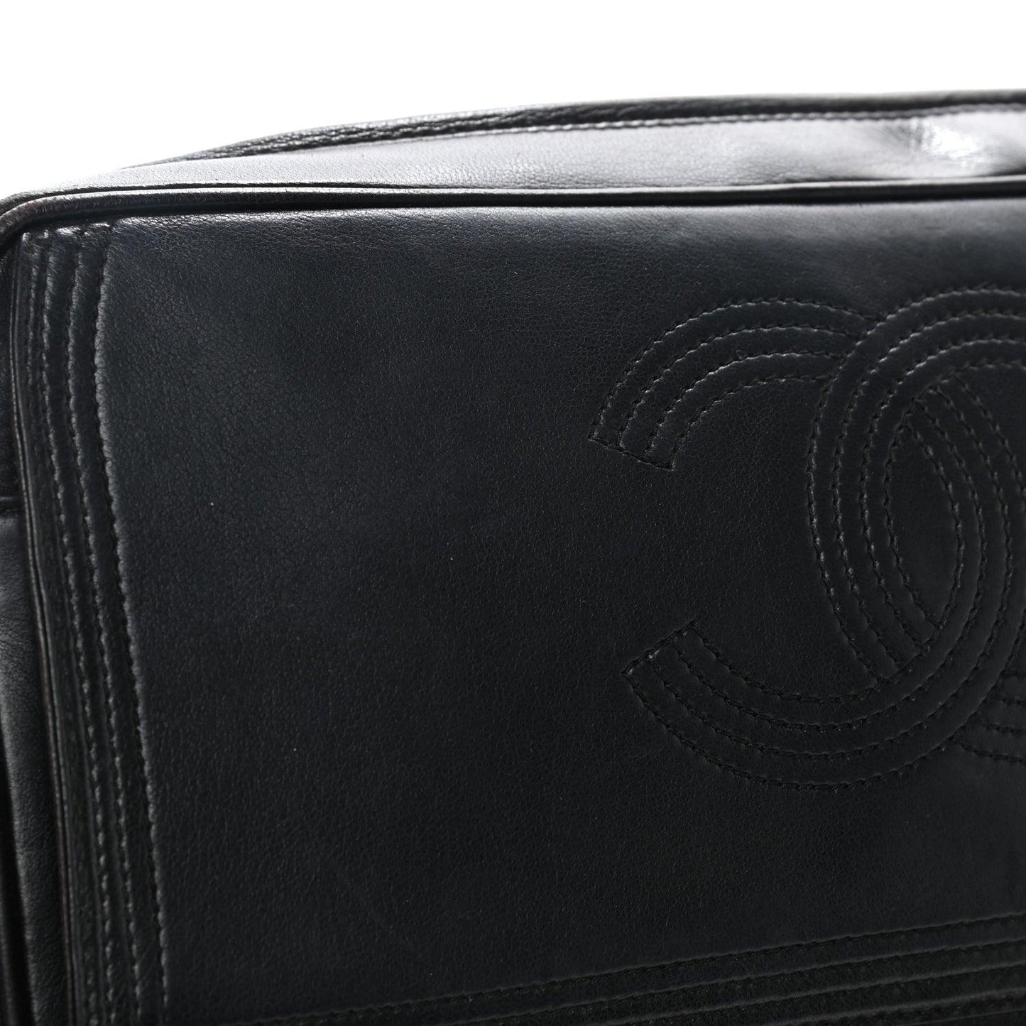 Lambskin Tassel Camera Case Black
