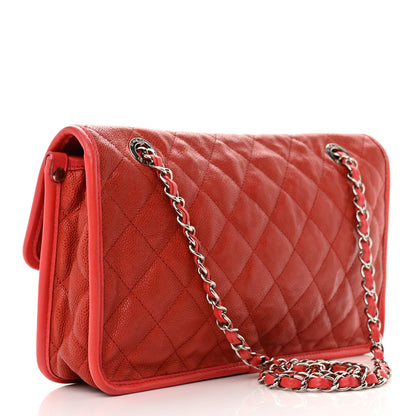 Chanel Caviar Quilted Medium French Riviera Flap Red 3 of 15