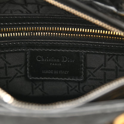 Christian Dior Patent Cannage Medium Lady Dior Black 6 of 9