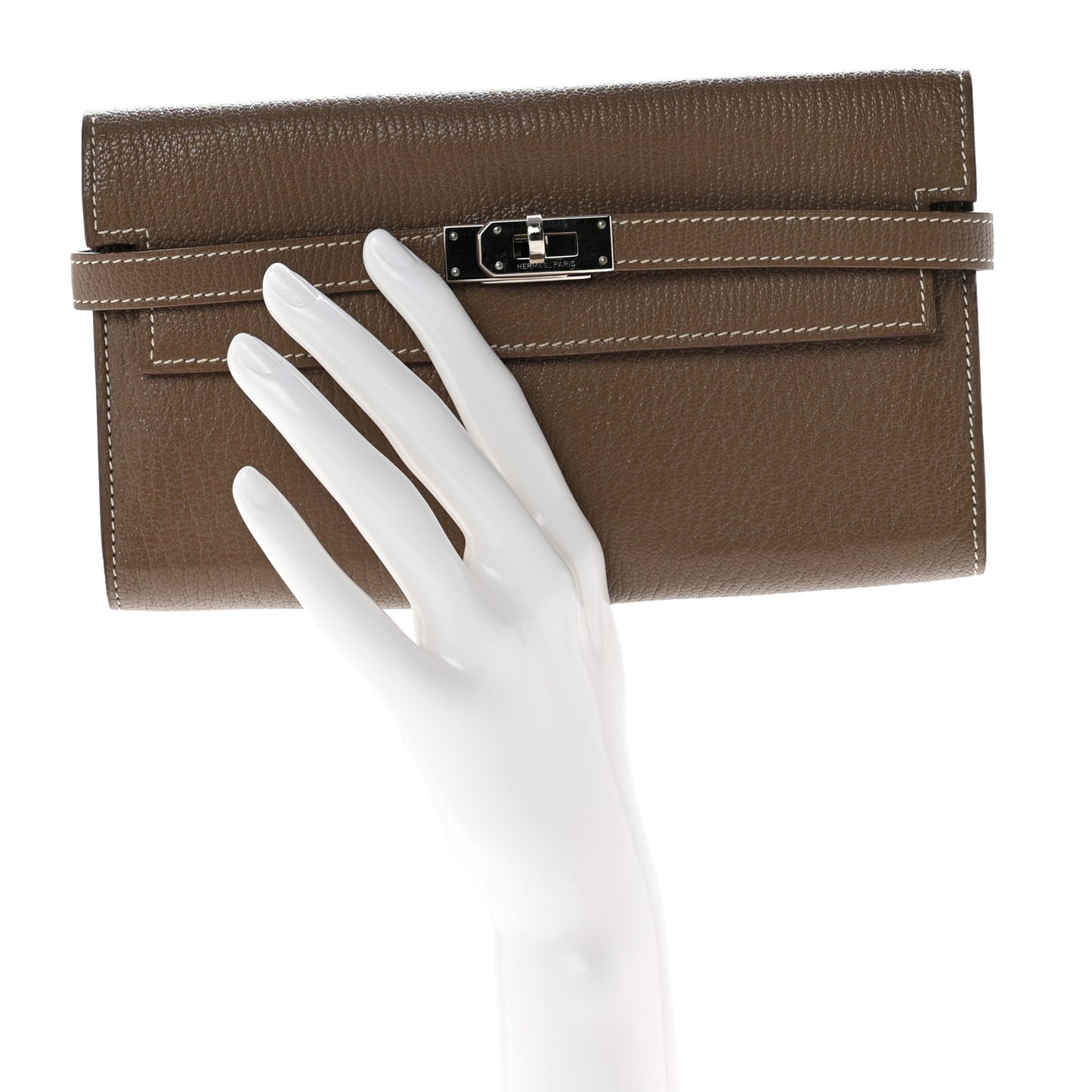 Chevre Mysore Kelly Longue Wallet Etoupe