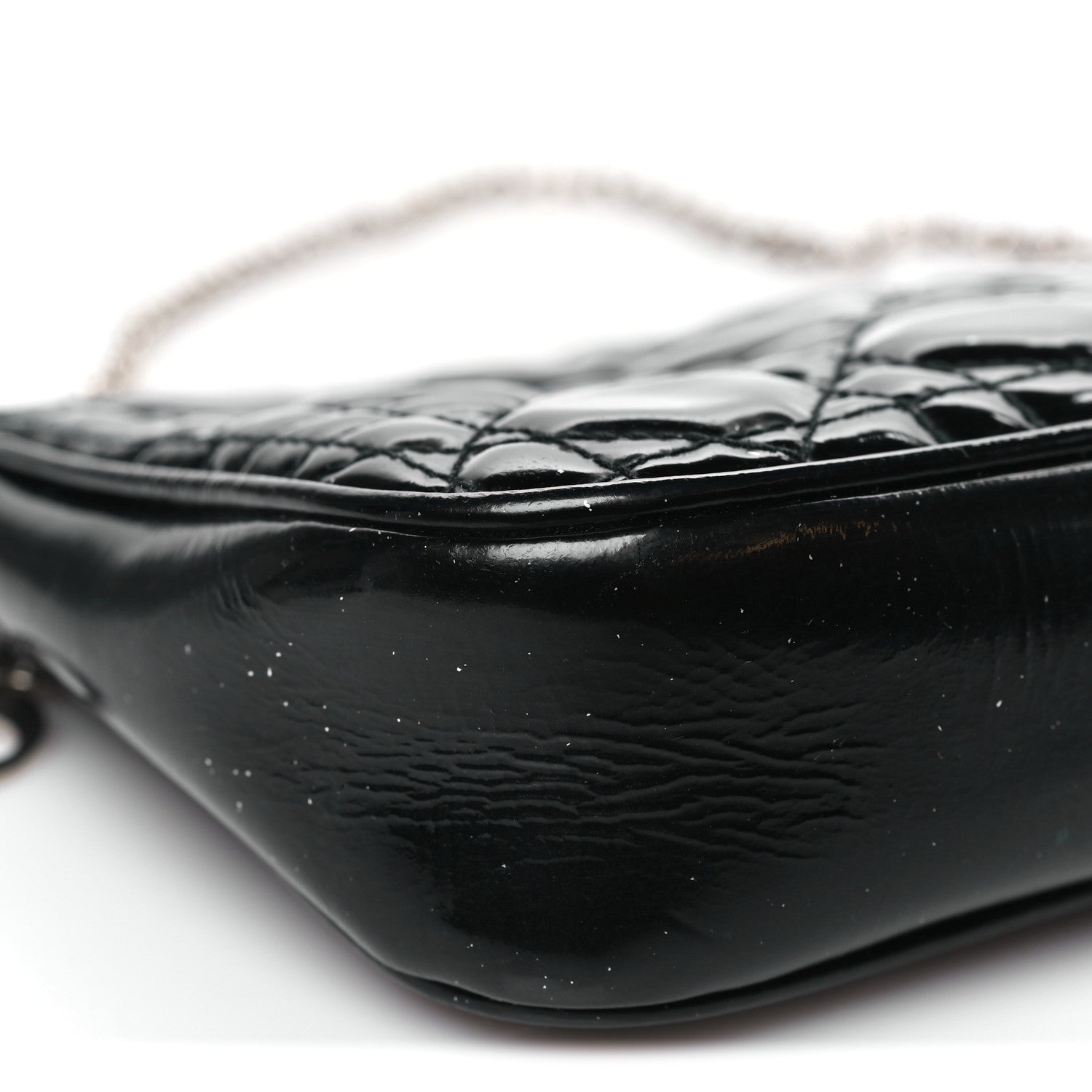 Christian Dior Patent Cannage Lady Dior Pochette Black 9 of 11
