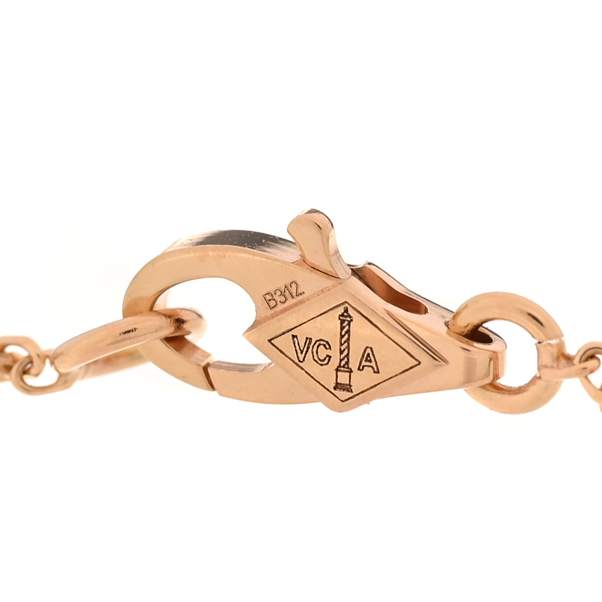 Van Cleef & Arpels 18K Rose Gold Carnelian Sweet Alhambra Bracelet 3 of 6