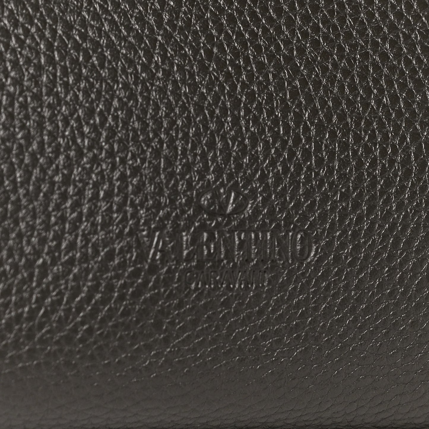 Grained Calfskin Rockstud Shoulder Tote Graphite