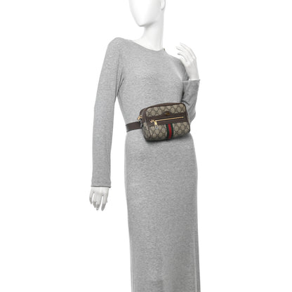 Gucci GG Supreme Monogram Web Small Ophidia Belt Bag 95 38 Dark Brown 2 of 10