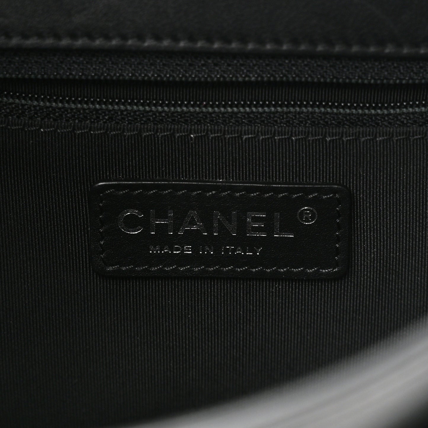 Calfskin Quilted Large Shopping Tote Black