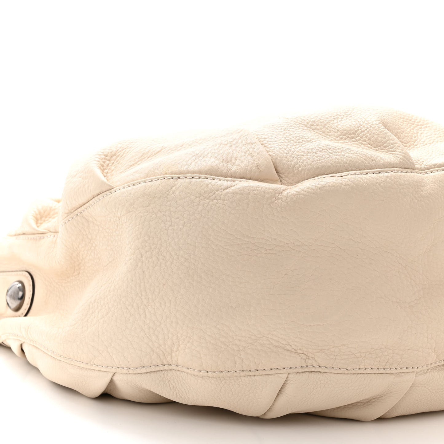 Pebbled Calfskin Medium Icon Bit Shoulder Bag Ivory