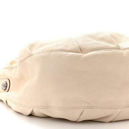 Gucci Pebbled Calfskin Medium Icon Bit Shoulder Bag Ivory 9 of 17