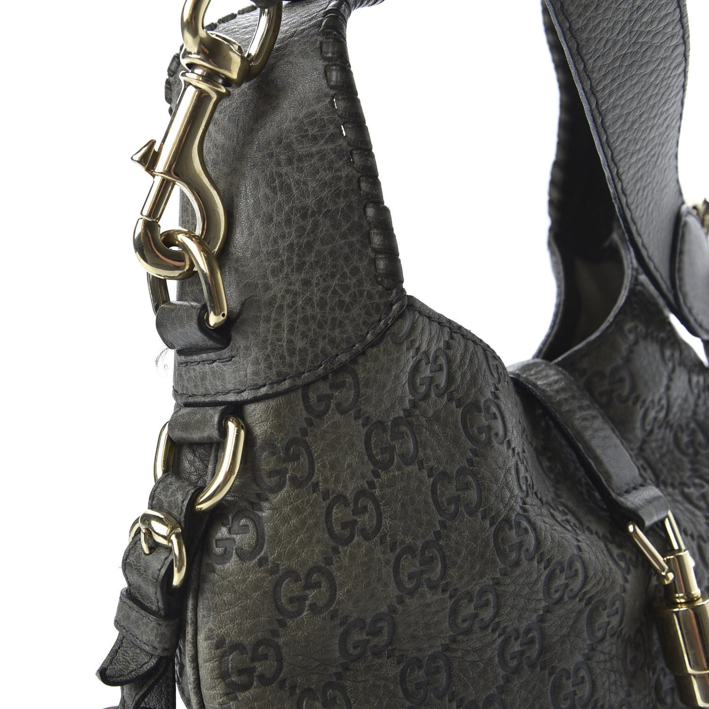 Guccissima Medium New Jackie Shoulder Bag Olive Green
