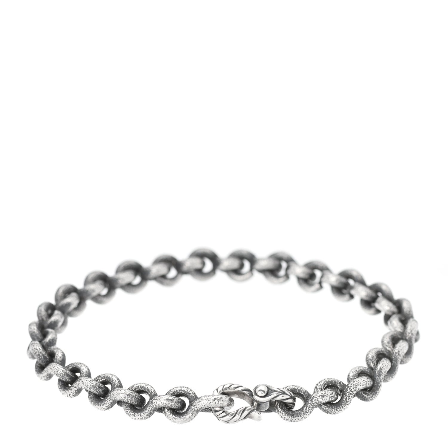 David Yurman Sterling Silver 6mm Petrvs Link Bracelet M 3 of 4