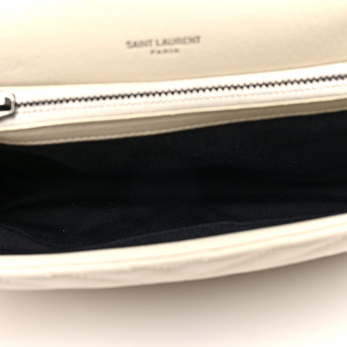Sheepskin Matelasse Chevron Monogram Medium College Bag Crema Soft