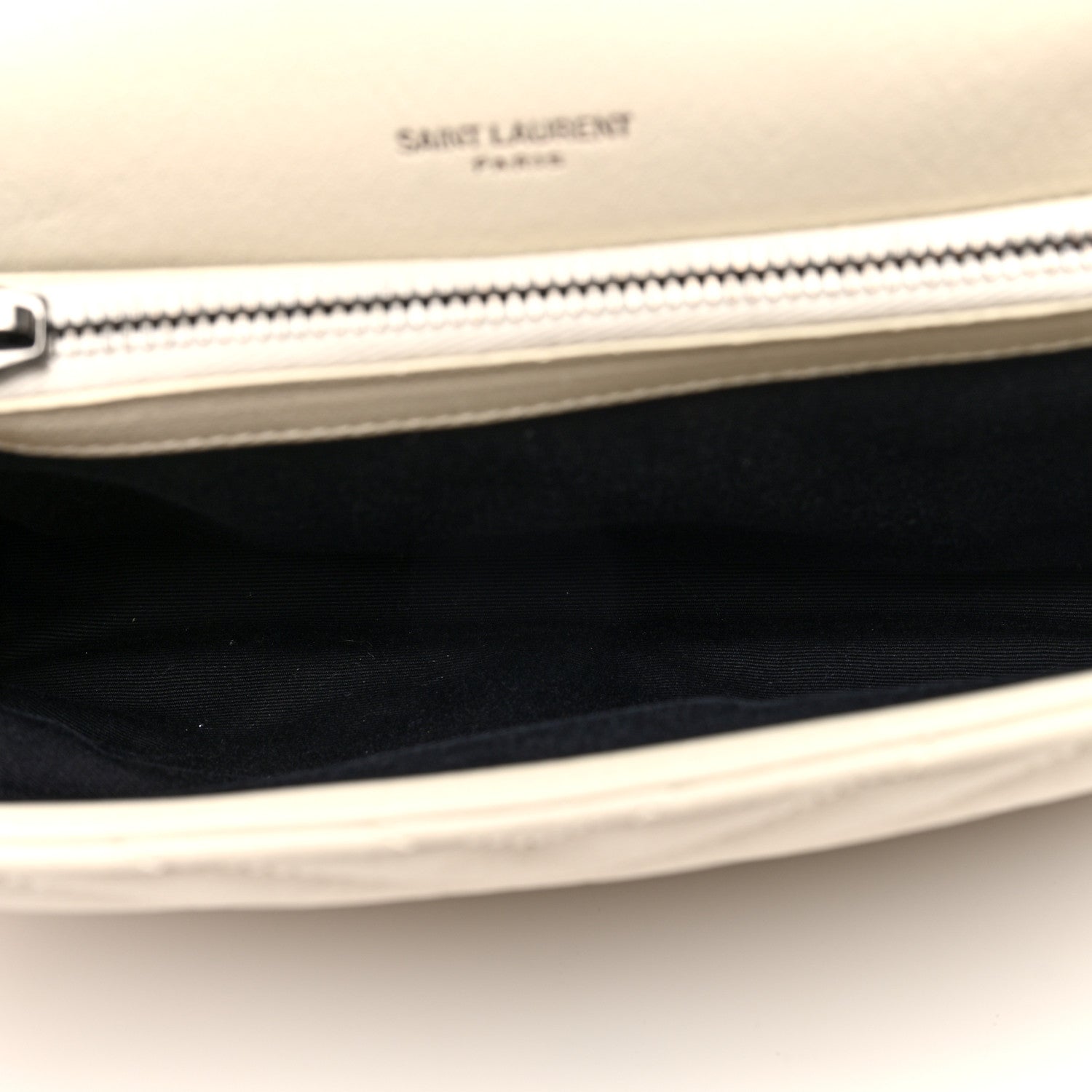 Saint Laurent Sheepskin Matelasse Chevron Monogram Medium College Bag Crema Soft 5 of 9
