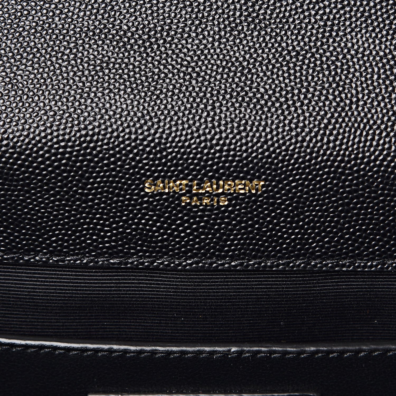 Saint Laurent Grain De Poudre Matelasse Chevron Medium Monogram Satchel Black 6 of 10