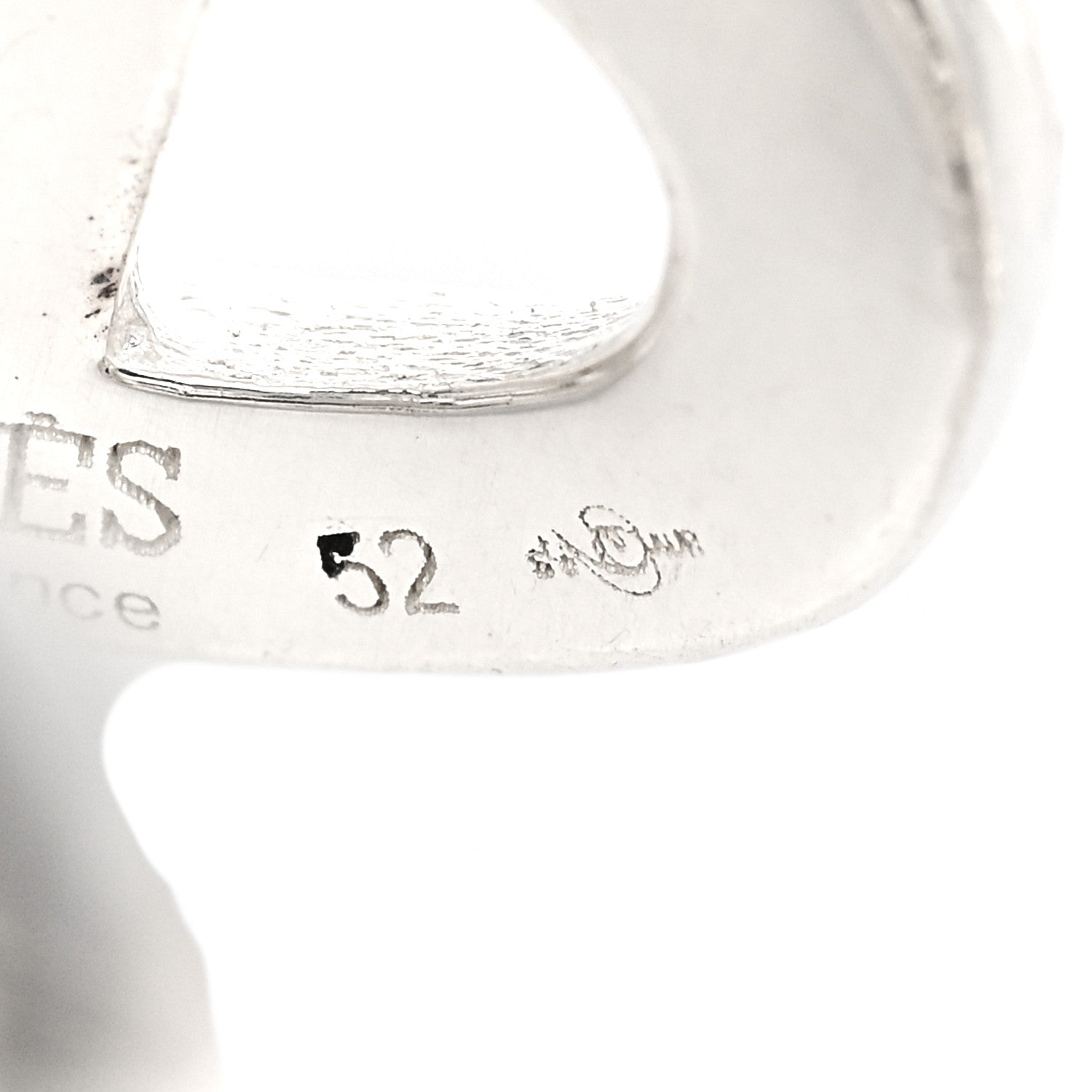 Hermes Sterling Silver GM Chaine d'Ancre Enchainee Band Ring 52 6 5 of 6