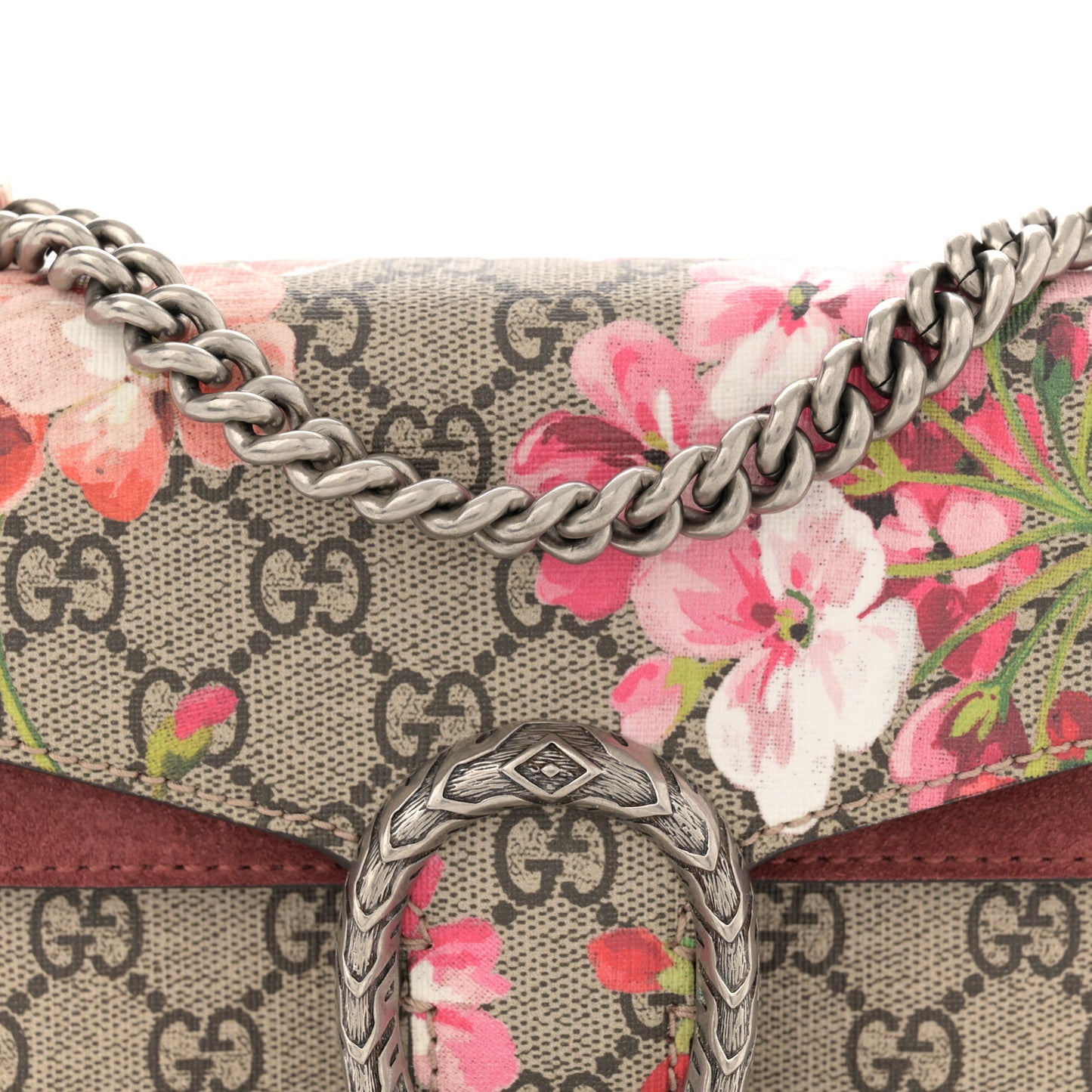 GG Supreme Monogram Blooms Mini Dionysus Shoulder Bag Beige Multicolor Dry Rose