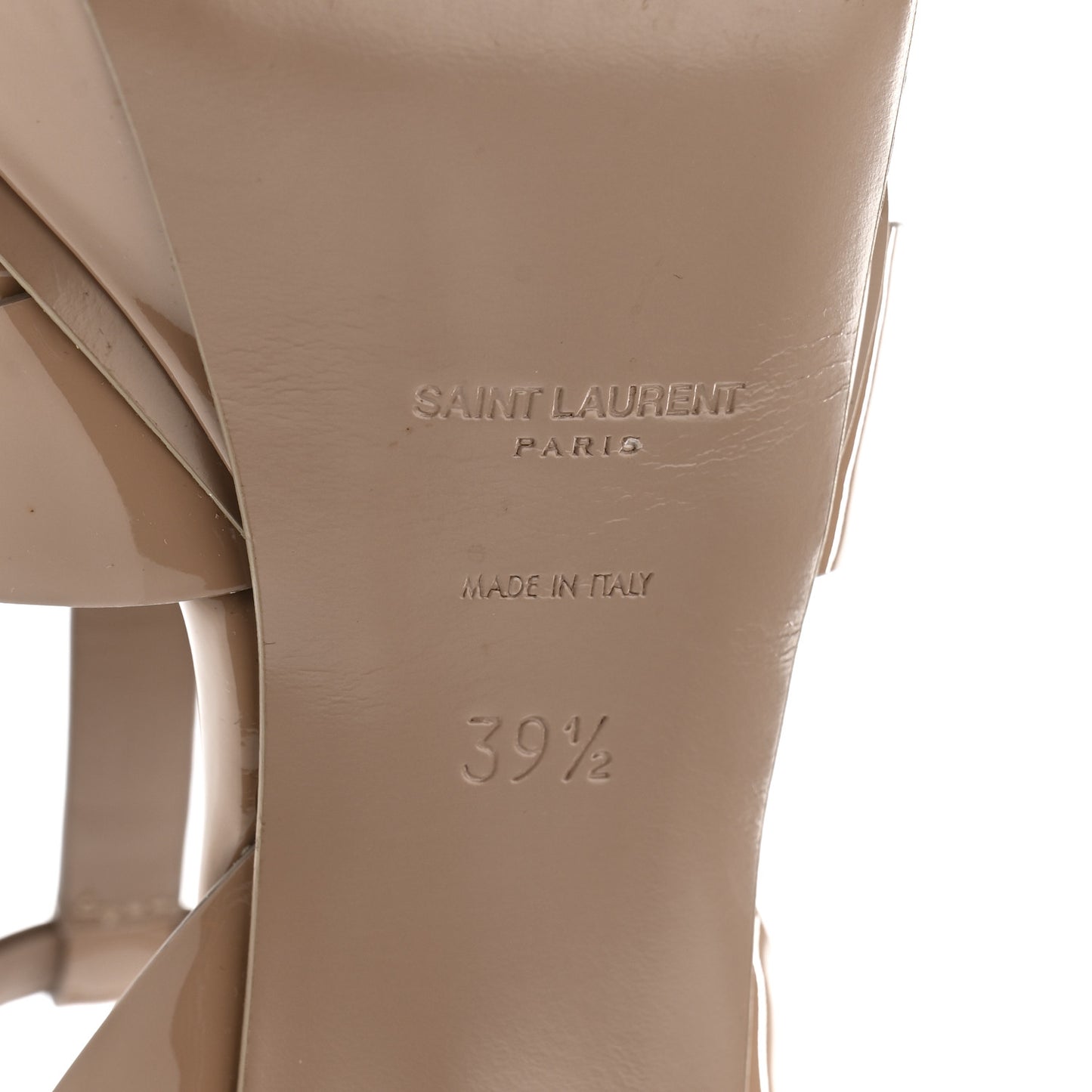Patent Tribute 75 Platform Sandals 39.5 Nude