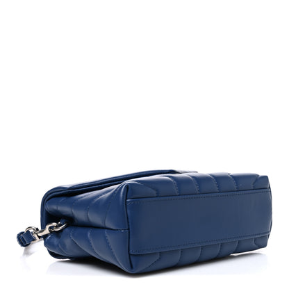 Saint Laurent Calfskin Y Quilted Monogram Toy Loulou Crossbody Bag Denim 4 of 10