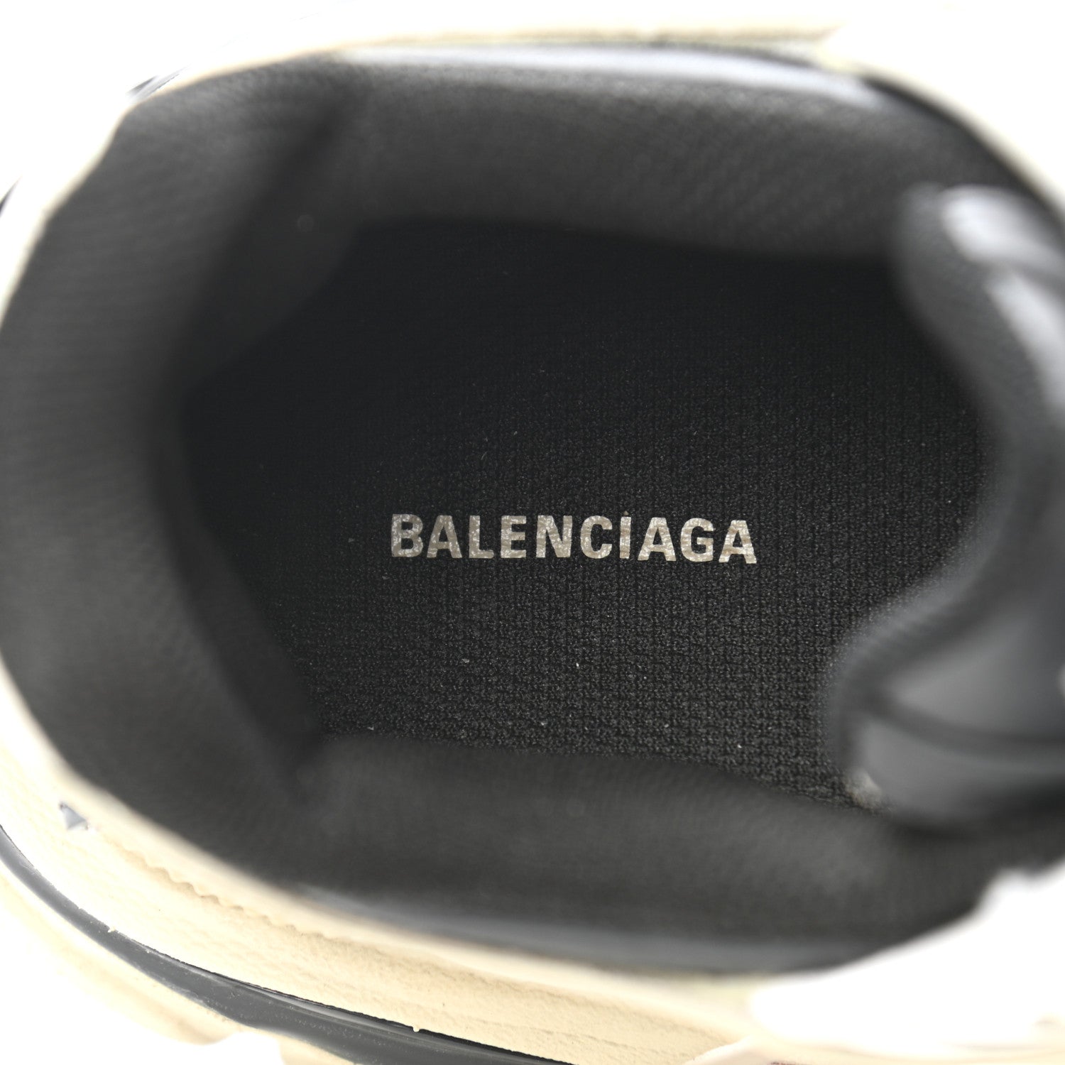 Balenciaga Rubber Mesh Bi-Color Womens Track.2 Open Sneakers 39 Beige Black 6 of 8