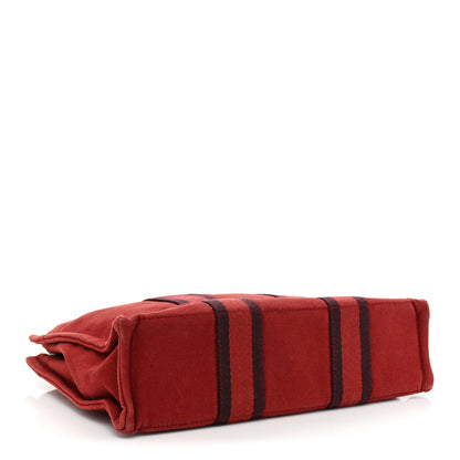 Hermes Canvas Herline PM Tote Red 4 of 16