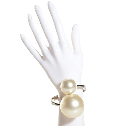 Chanel Double Pearl Cuff Silver 2 of 5