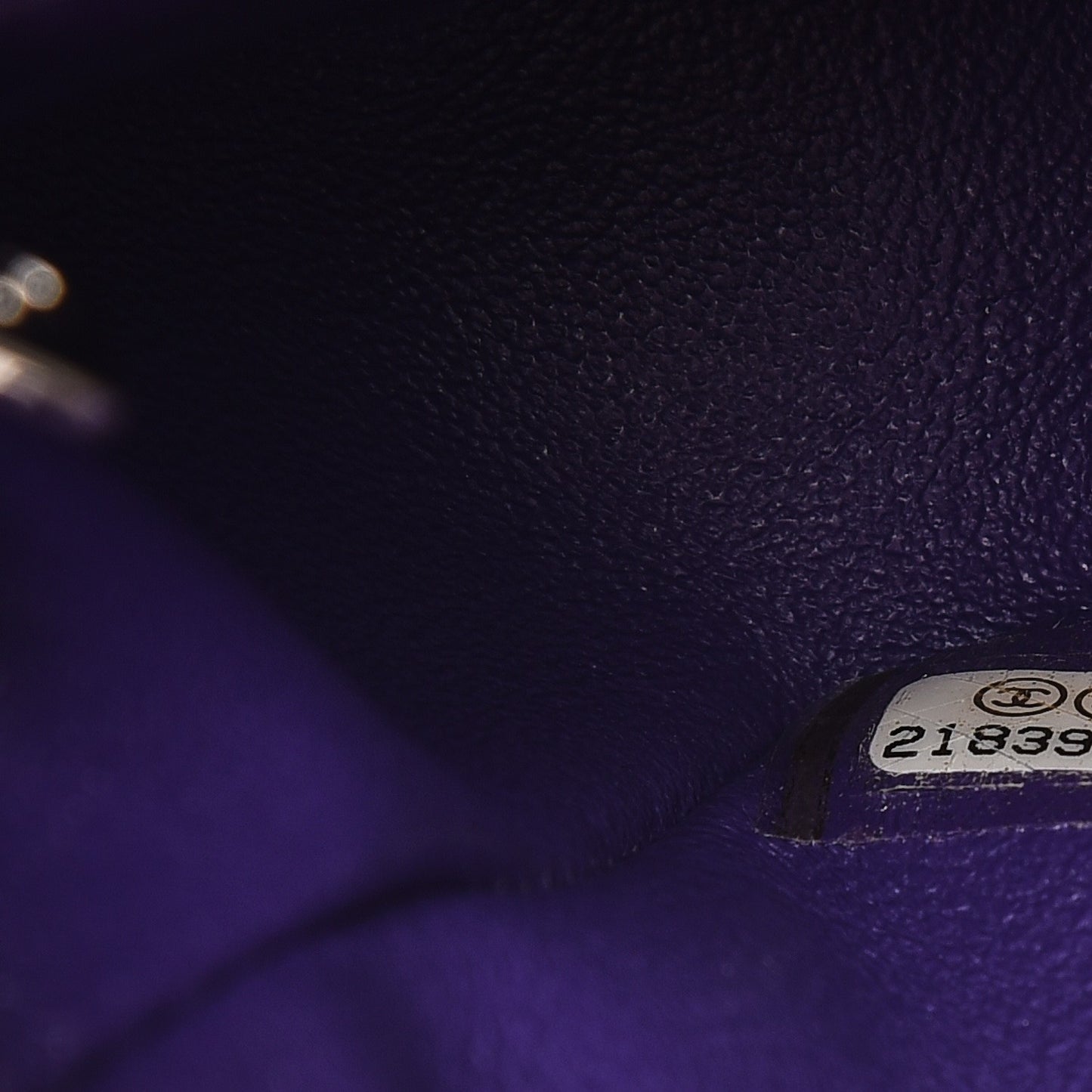 Patent Quilted Mini Rectangular Flap Purple