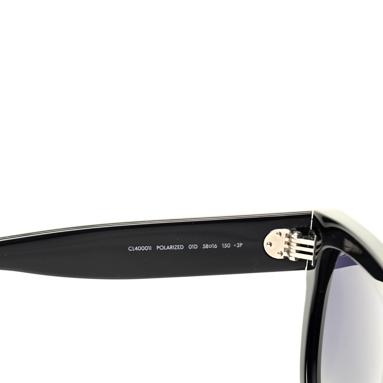 Celine Acetate Aviator Polarized Sunglasses CL 40001 Black 4 of 5