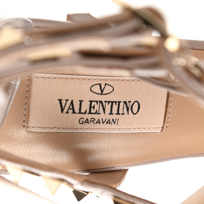 Valentino Garavani Calfskin Nappa Rockstud Ankle Strap 65mm Pumps 36.5 Black Poudre 7 of 7