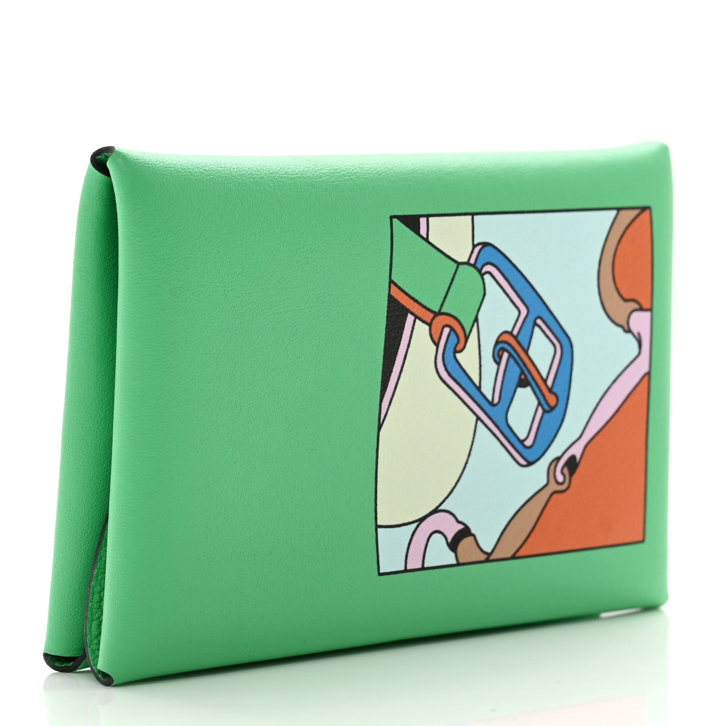 Swift Compact Saddle Print Calvi Duo Card Case Vert Comics