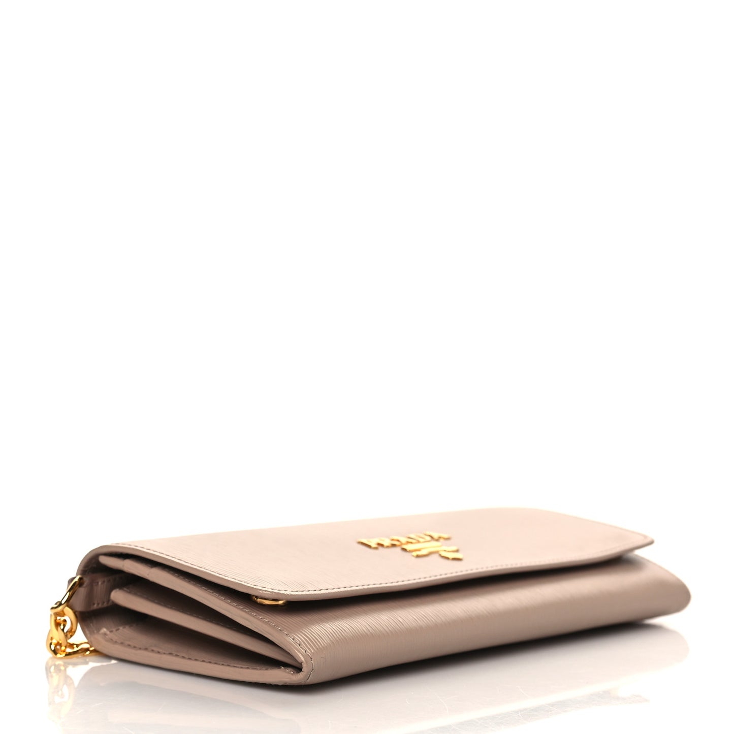 Vitello Move Metal Oro Chain Wallet Cipria