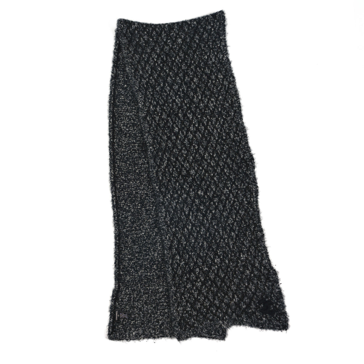 Cashmere Scarf Grey Black
