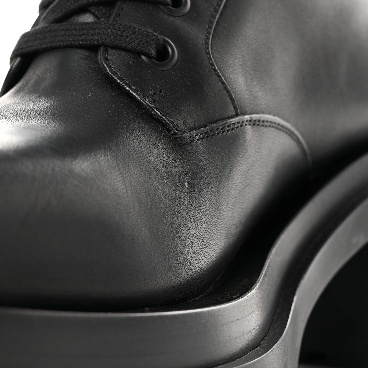 Bottega Veneta Calfskin The Lug Lace Up 30/70mm Ankle Boots 39.5 Black 19 of 22