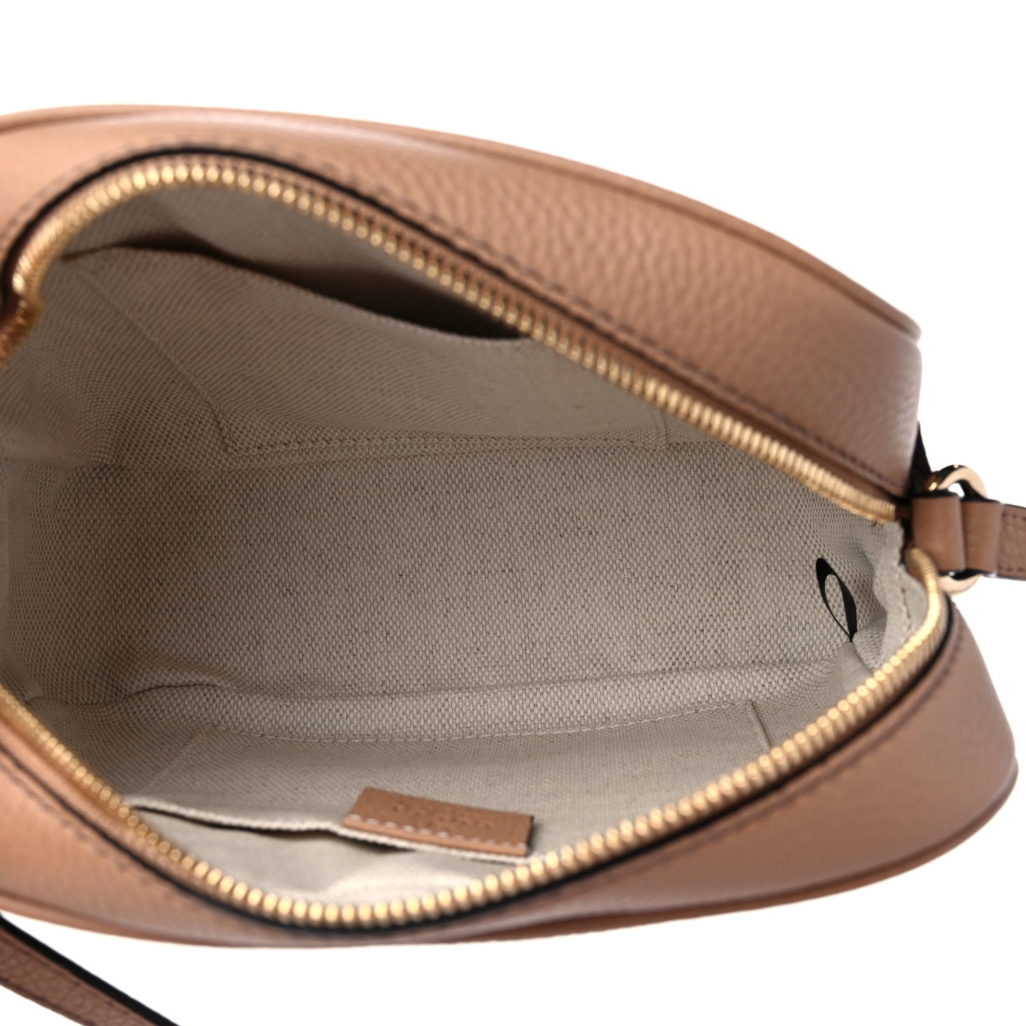 Pebbled Calfskin Small Soho Disco Bag Camelia