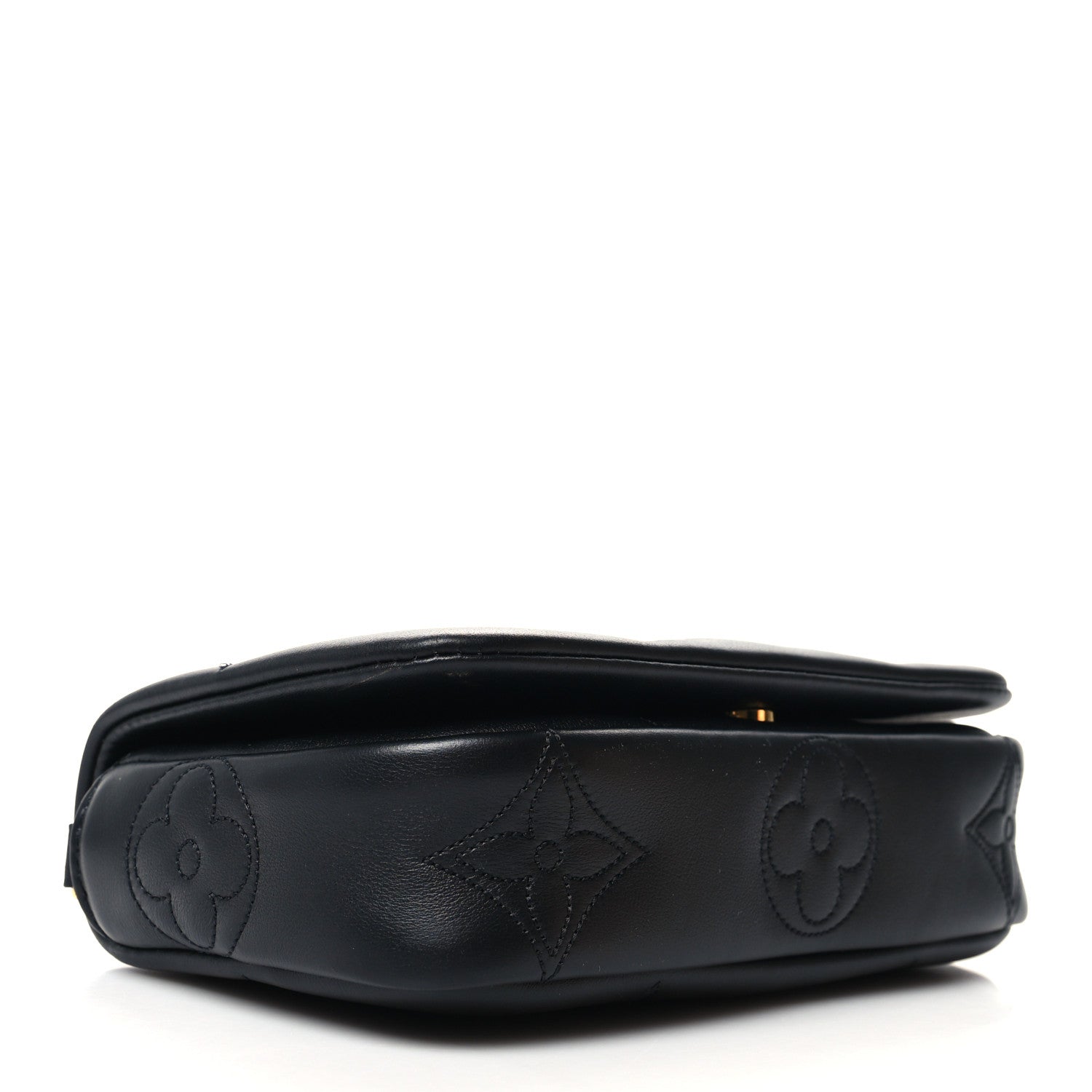 Louis Vuitton Calfskin Bubblegram Wallet On Strap Black 4 of 11