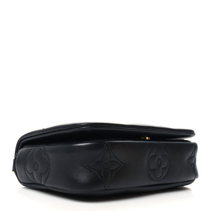 Louis Vuitton Calfskin Bubblegram Wallet On Strap Black 4 of 11