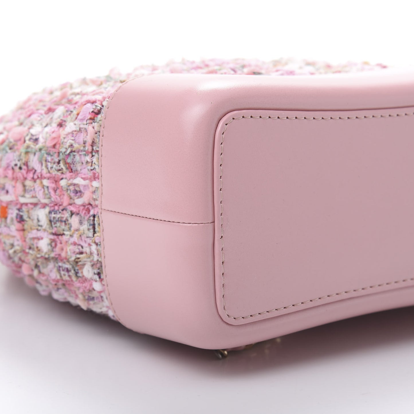 Tweed Calfskin Quilted Gabrielle Backpack Pink