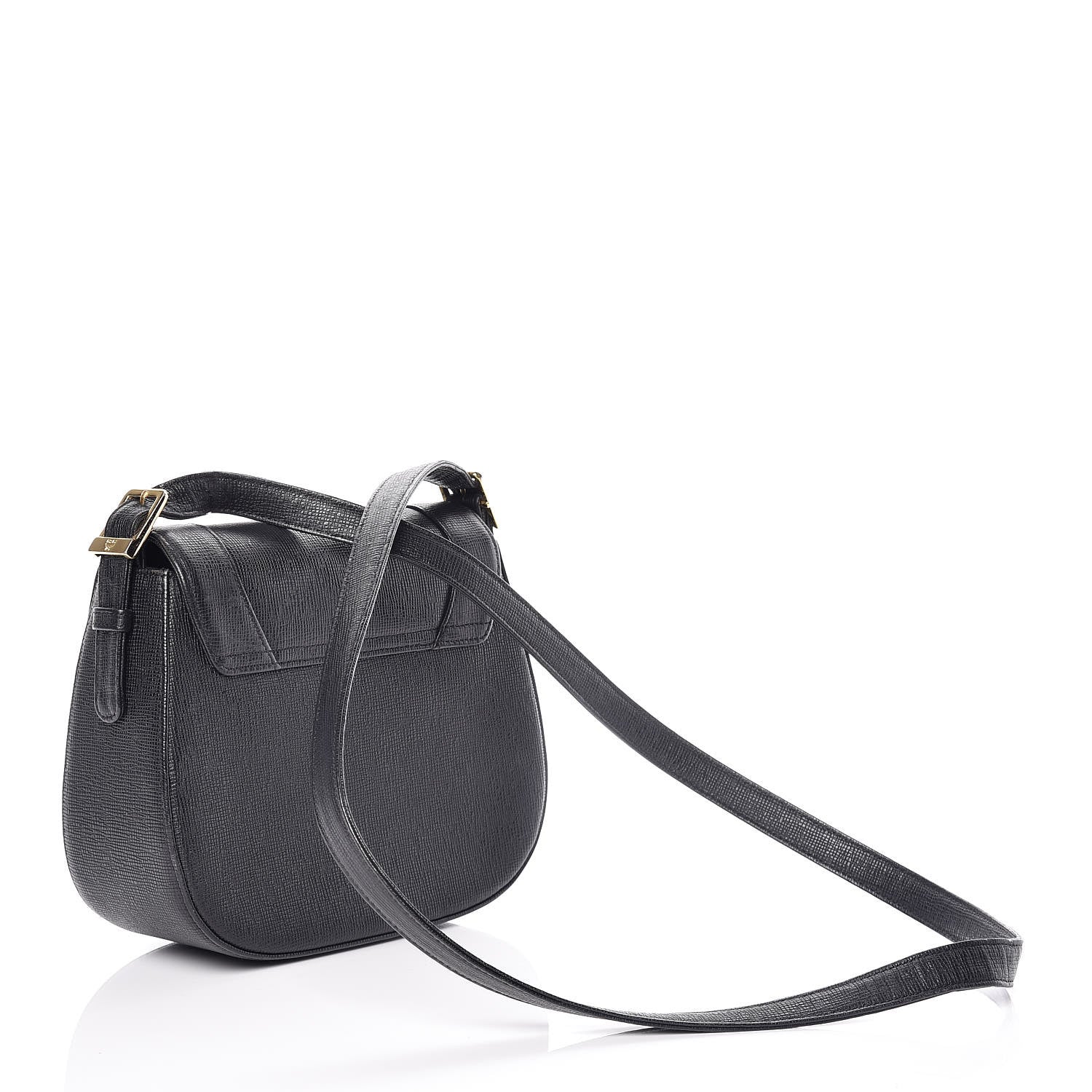 MCM Saffiano Studded Crossbody Black 3 of 10